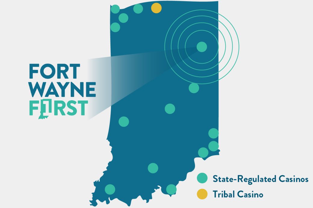 Fort Wayne First Map - State Regulated Casino and Tribal Casinos